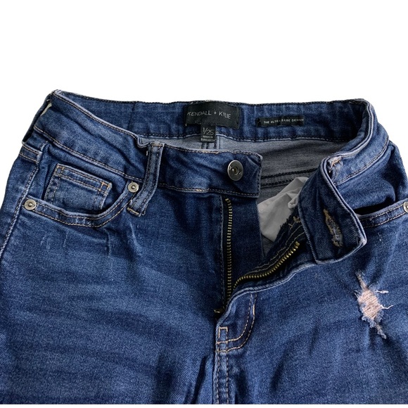 Kendall & Kylie The Ultra Babe Skinny Distressed Ladies Jeans Sz 1/25 - Picture 2 of 5